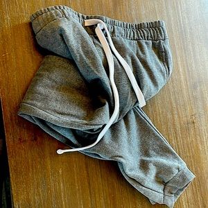 Grey Comfy Casual Jogger Pants, Drawstring Elastic Waist Slant Pocket Swearpants